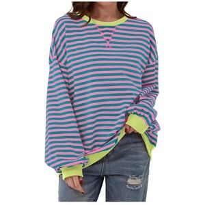 NWOT Striped Oversized Casual Pullover